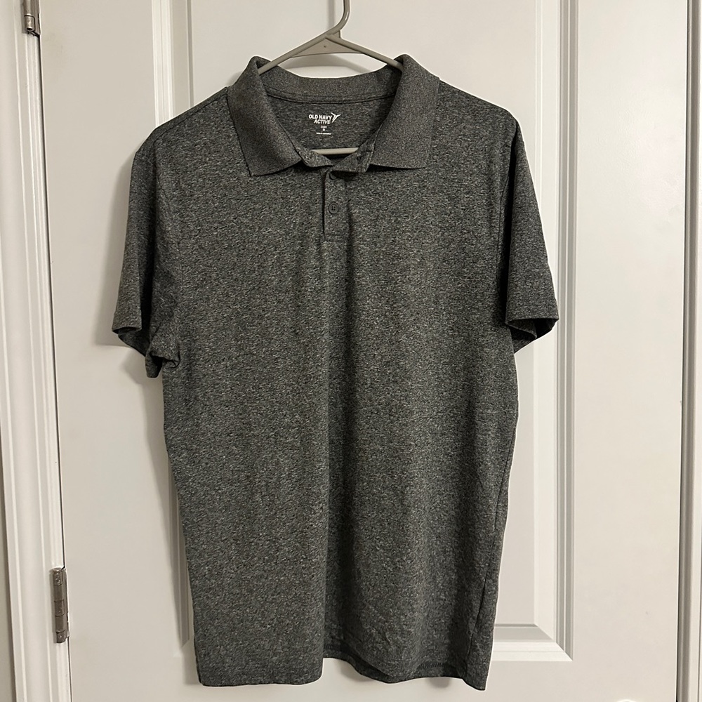 Old Navy Active Men’s Short Sleeve Golf Polo Grey Size Medium